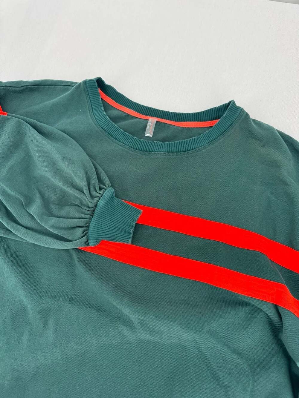 FP Movement Long Sleeve Sweatshirt Size XS Green Red Striped Pullover